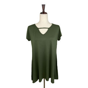 Acting Pro Keyhole-Neck Tunic Tee Large